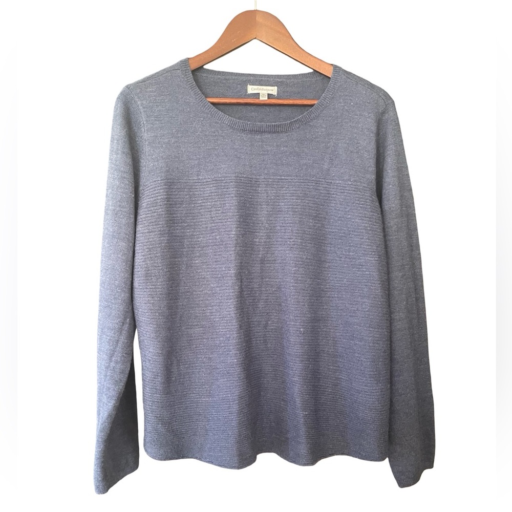 :
Croft & Barrow Gray Knit Sweater Women’s XL Lightweight Pullover